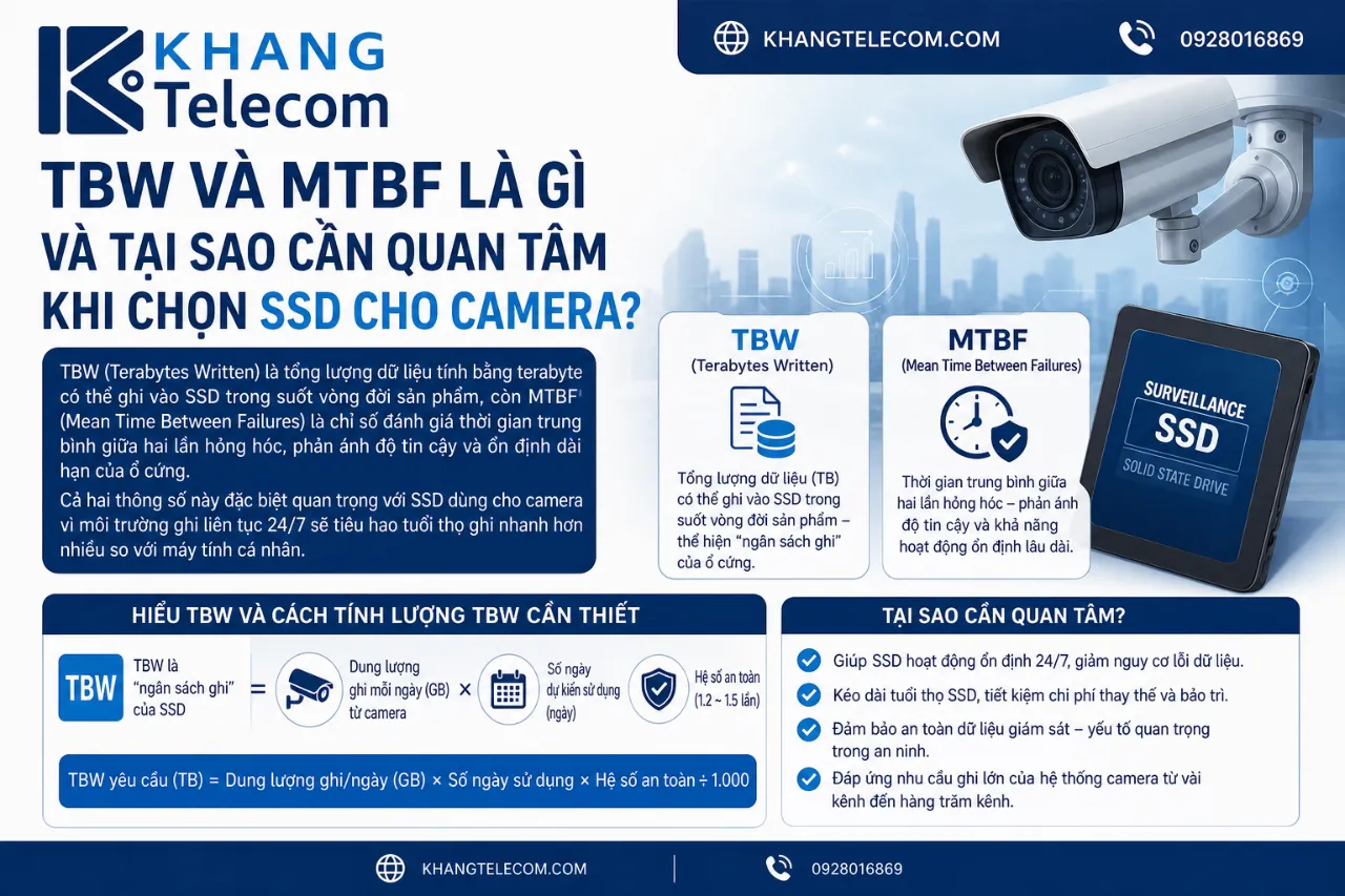 TBW Và MTBF Là Gì Và Tại Sao Cần Quan Tâm Khi Chọn SSD Cho Camera?