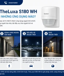 Công Tắc THEBEN TheLuxa S180 WH: PIR 180°, 12m, IP55