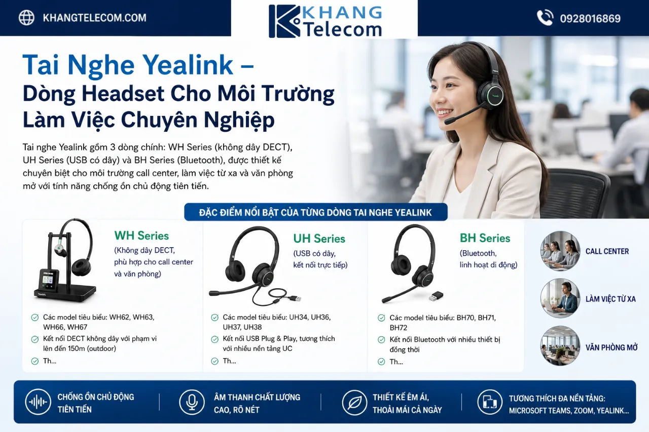 Tai Nghe Yealink – Dòng Headset Cho Môi Trường Làm Việc Chuyên Nghiệp