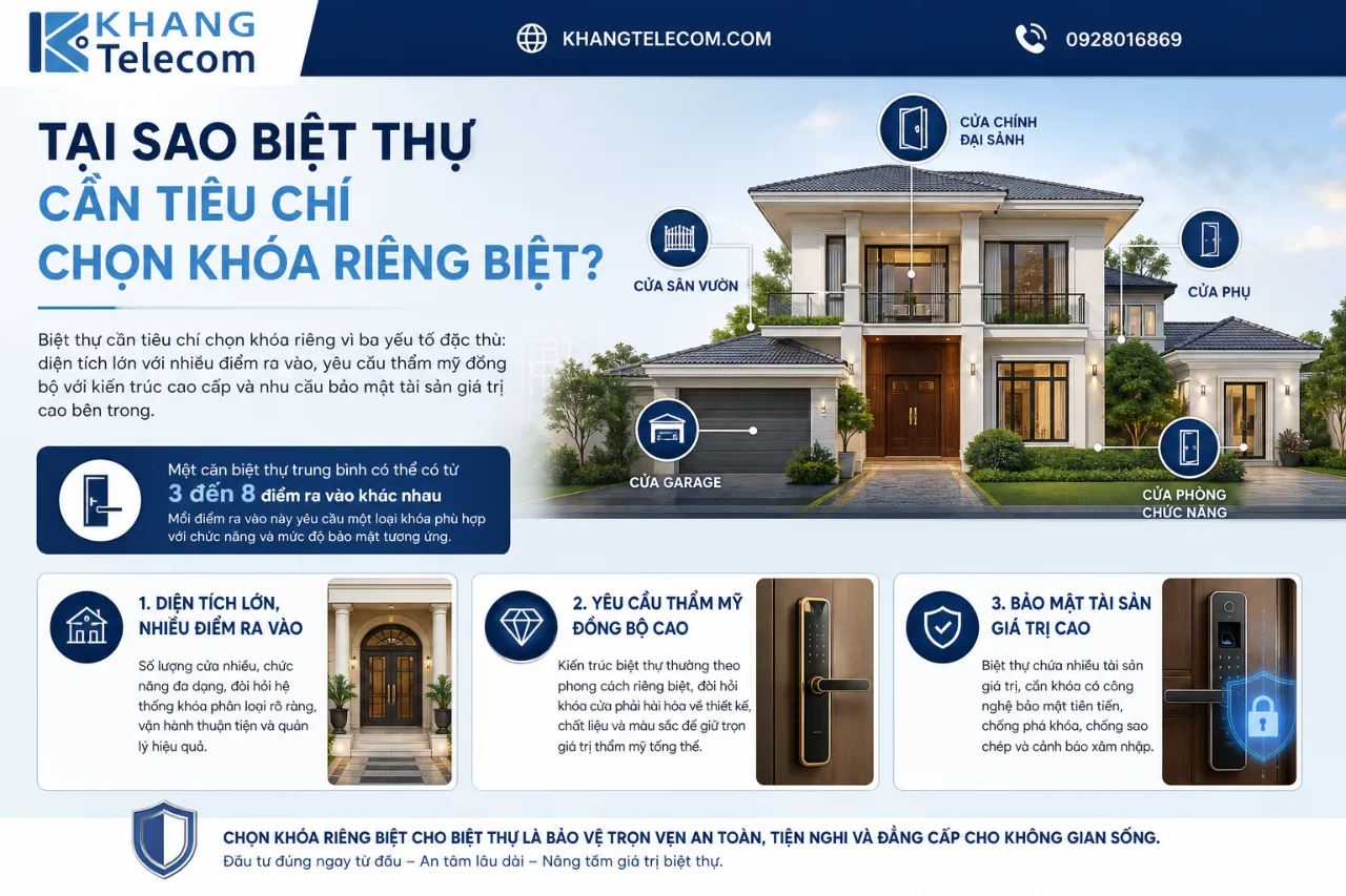 Tại Sao Biệt Thự Cần Tiêu Chí Chọn Khóa Riêng Biệt?