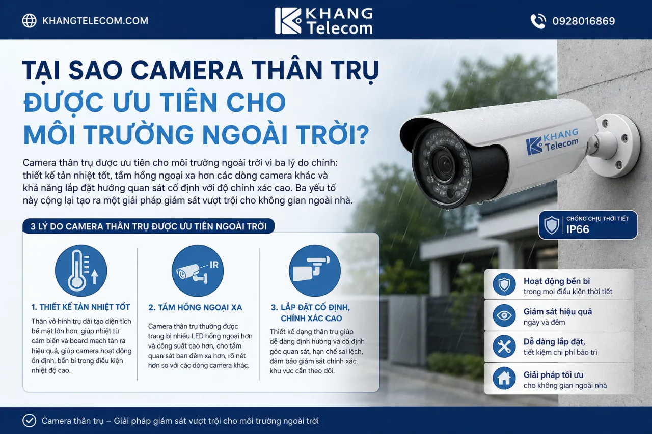 Tại Sao Camera Thân Trụ Được Ưu Tiên Cho Môi Trường Ngoài Trời?