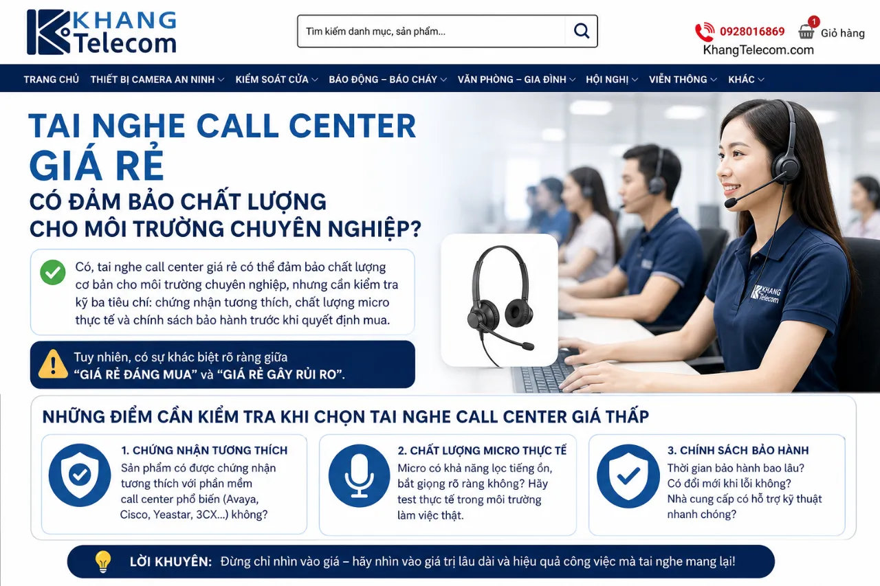 Tai nghe call center giá rẻ có đảm bảo chất lượng cho môi trường chuyên nghiệp không?