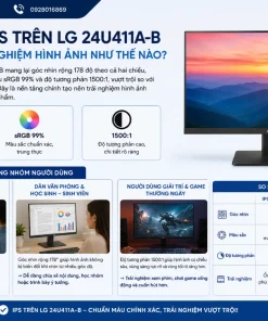 Màn Hình LG 24U411A-B: IPS, FHD, 120Hz, HDR10