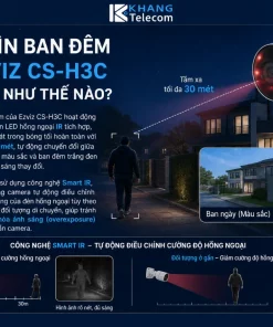 Camera Wifi Ezviz CS-H3C: Ngoài Trời, Full HD, Chuẩn IP67