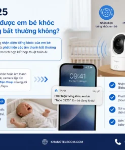 Camera Wifi Tapo C225: 2K QHD, Xoay 360°, AI, Thẻ 512GB, Riêng Tư