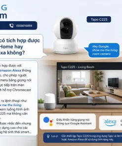 Camera Wifi Tapo C225: 2K QHD, Xoay 360°, AI, Thẻ 512GB, Riêng Tư