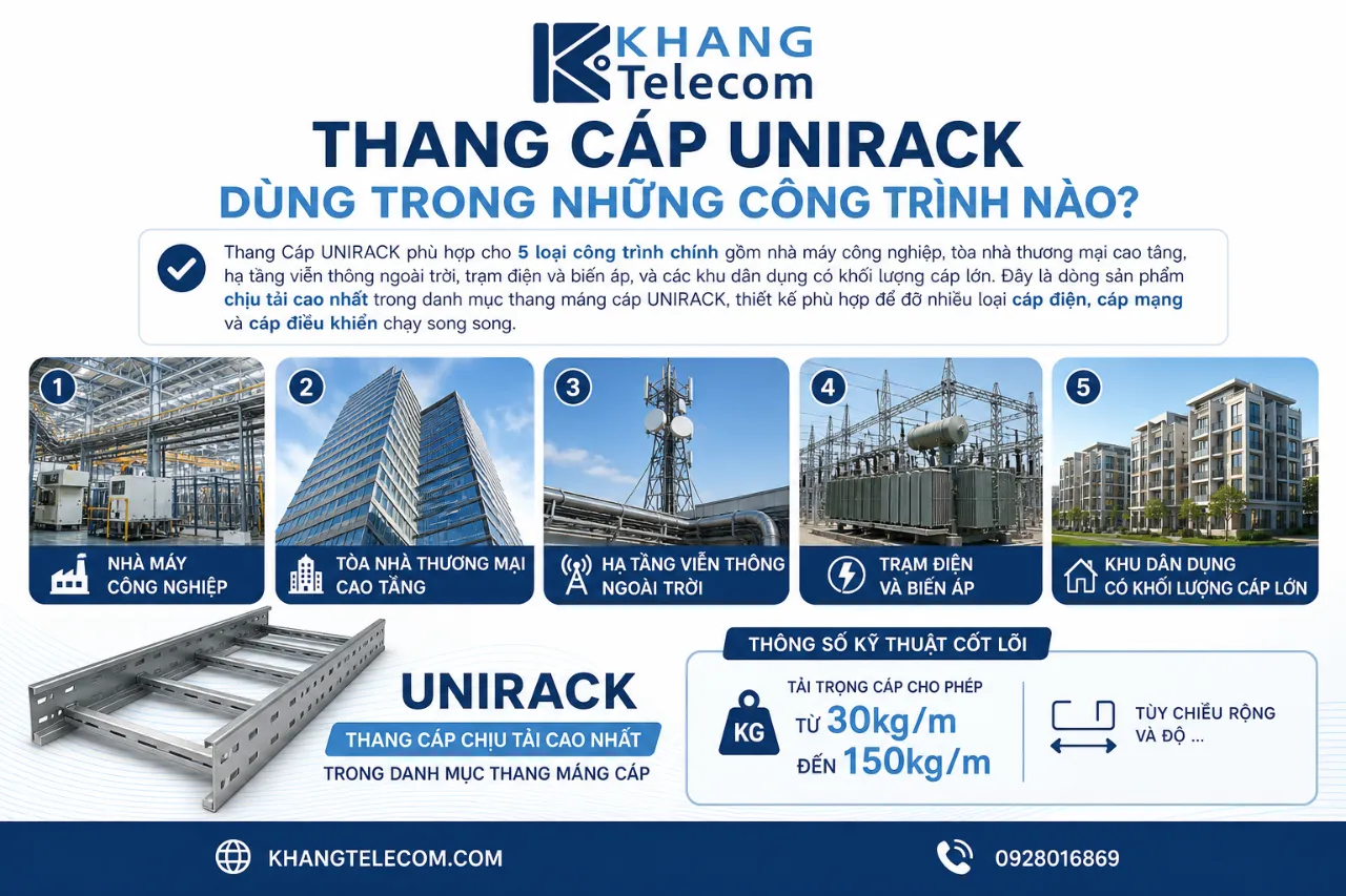 Thang Cáp UNIRACK Dùng Trong Những Công Trình Nào?