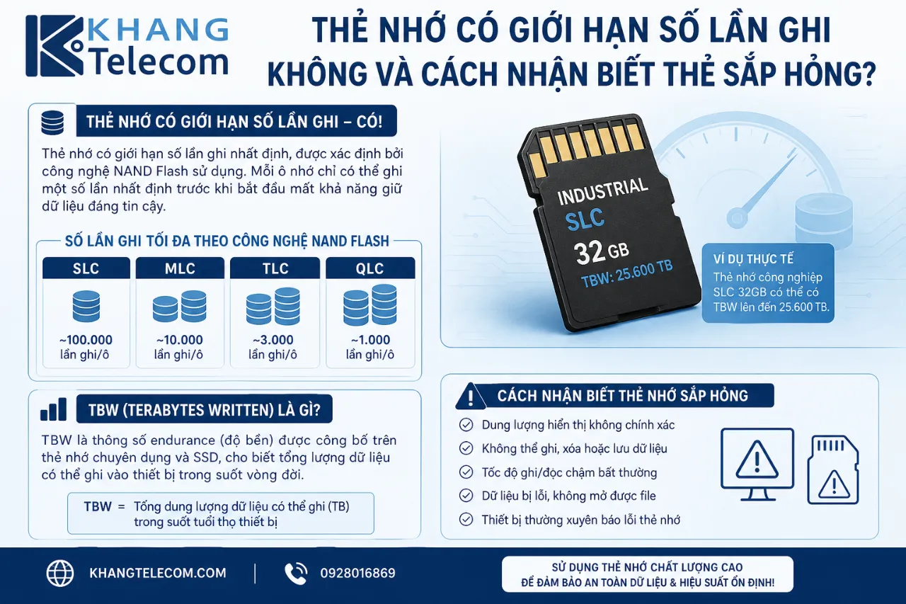 Thẻ Nhớ Có Giới Hạn Số Lần Ghi Không Và Cách Nhận Biết Thẻ Sắp Hỏng?