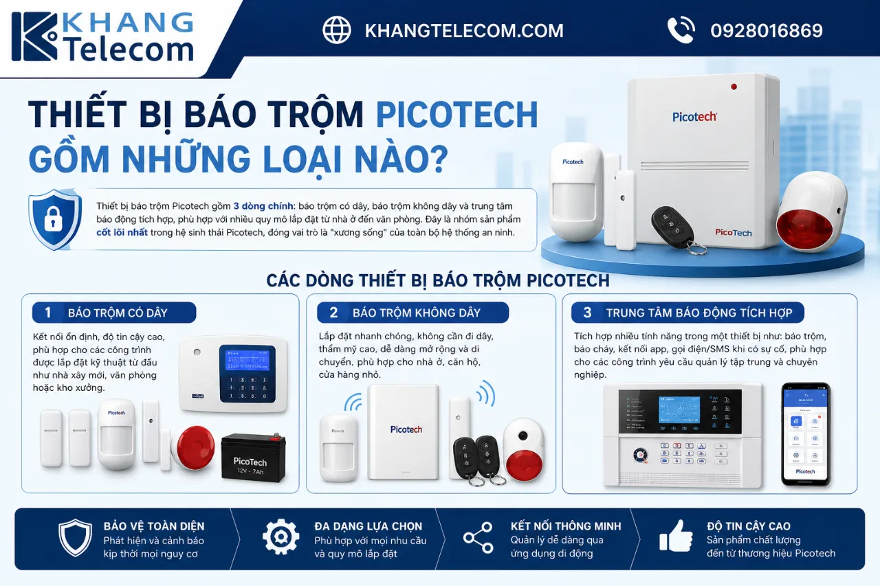 Thiết Bị Báo Trộm Picotech Gồm Những Loại Nào?