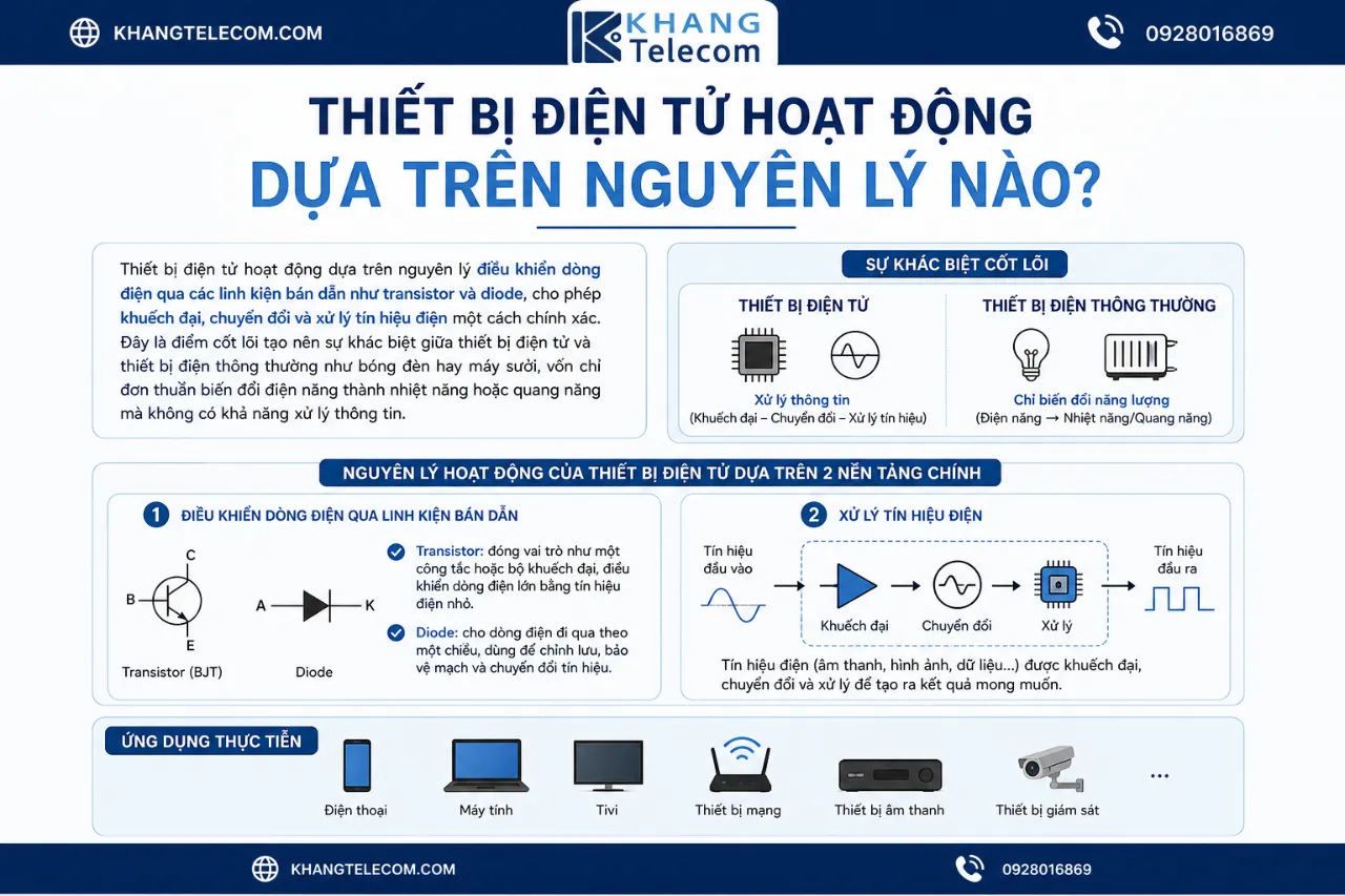 Thiết Bị Điện Tử Hoạt Động Dựa Trên Nguyên Lý Nào?