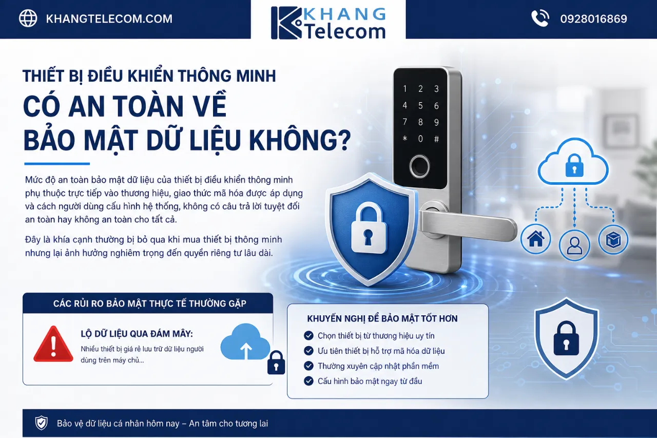 Thiết Bị Điều Khiển Thông Minh Có An Toàn Về Bảo Mật Dữ Liệu Không?