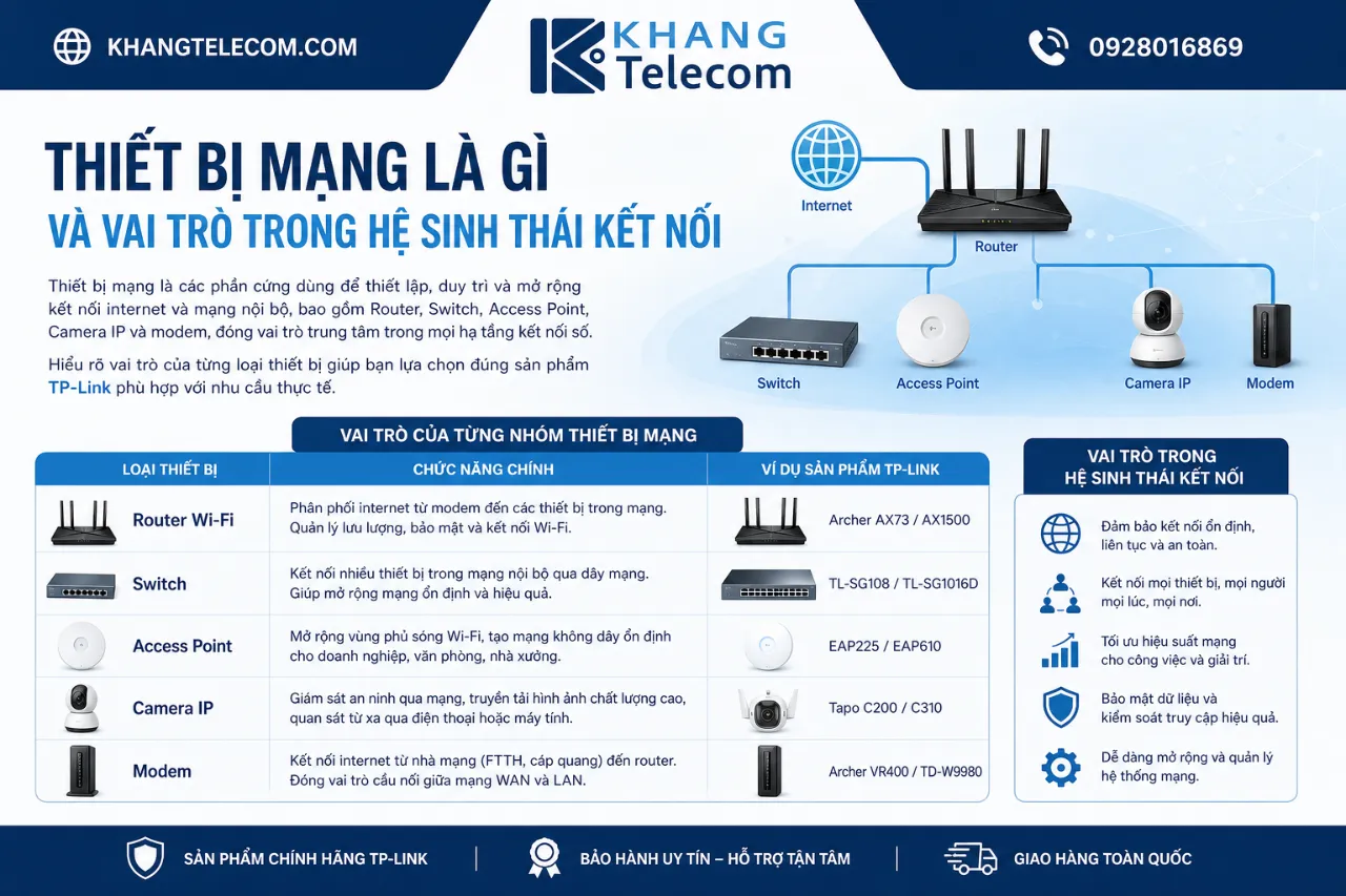 Thiết Bị Mạng Là Gì và Vai Trò Trong Hệ Sinh Thái Kết Nối