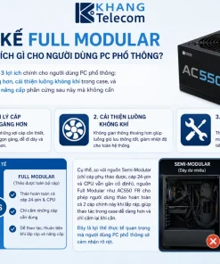 Nguồn AC550 FR Bronze Full Modular: 550W, ATX, PC Phổ Thông