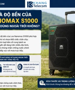 Loa Kéo Nanomax S1000: 450W, Bass 30cm, Pin 4-6 Giờ