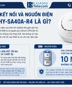 Đầu Báo Khói DHI-HY-SA40A-R4: Không Dây, 85dB, Pin 10 Năm