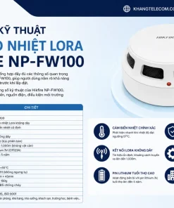 Đầu Báo Nhiệt Lora Hikfire NP-FW100: Không Dây, 2km, Pin 3V