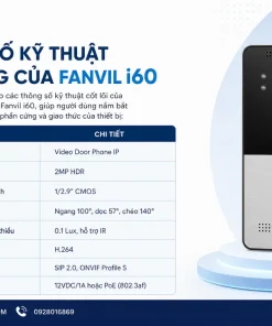 Camera Chuông Cửa IP Fanvil i60: RFID, Mở Khóa DTMF, IP65 Ngoài Trời
