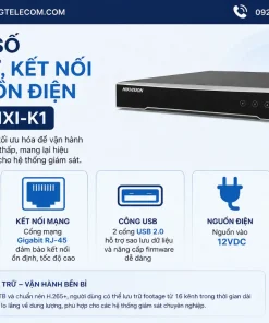 Đầu Ghi Hình DS-7616NXI-K1: 16 Kênh, AcuSense, Chuẩn H.265+