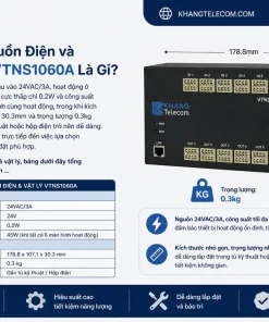 Chuông Hình IP VTNS1060A: Switch PoE Dahua, 6 Màn Hình, Cat5e