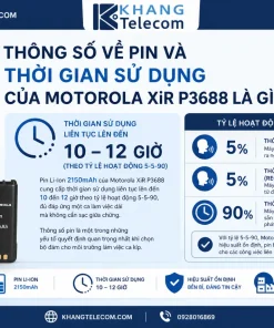 Máy Bộ Đàm Motorola XiR P3688: DMR, 16 Kênh, Pin 2150mAh