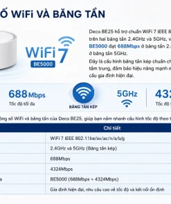 Mesh WiFi 7 TP-Link Deco BE25 1-Pack: BE5000, 2.5G, MLO, Roaming