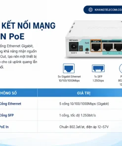 Router MikroTik RB760iGS: 5 Gigabit, SFP, PoE Out