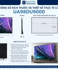 Smart Tivi 4K 98 Inch Samsung UA98DU9000: Crystal UHD, 120Hz, Tizen