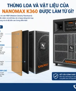 Loa Kéo Nanomax K360: Bass 30cm, Bluetooth 5.0, 360W
