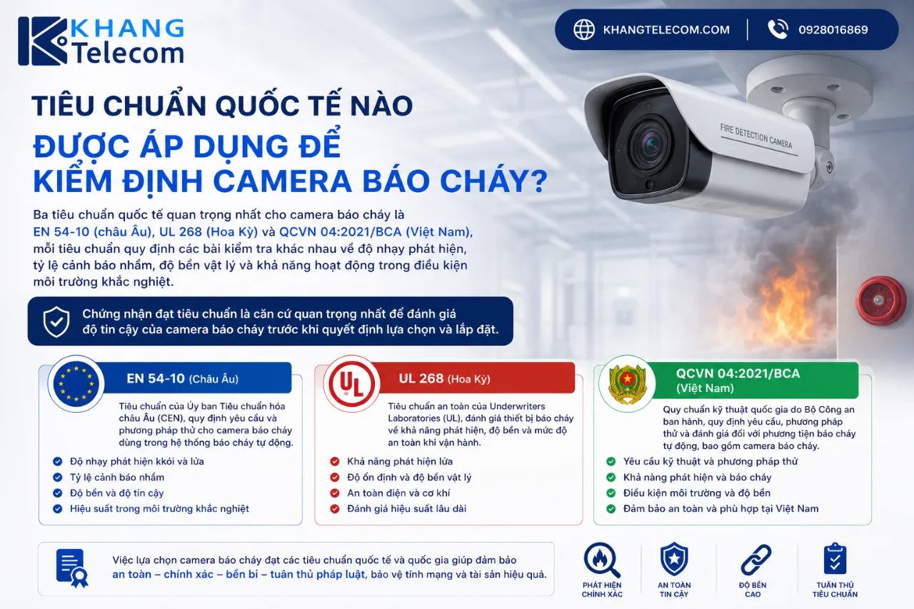 Tiêu Chuẩn Quốc Tế Nào Được Áp Dụng Để Kiểm Định Camera Báo Cháy?
