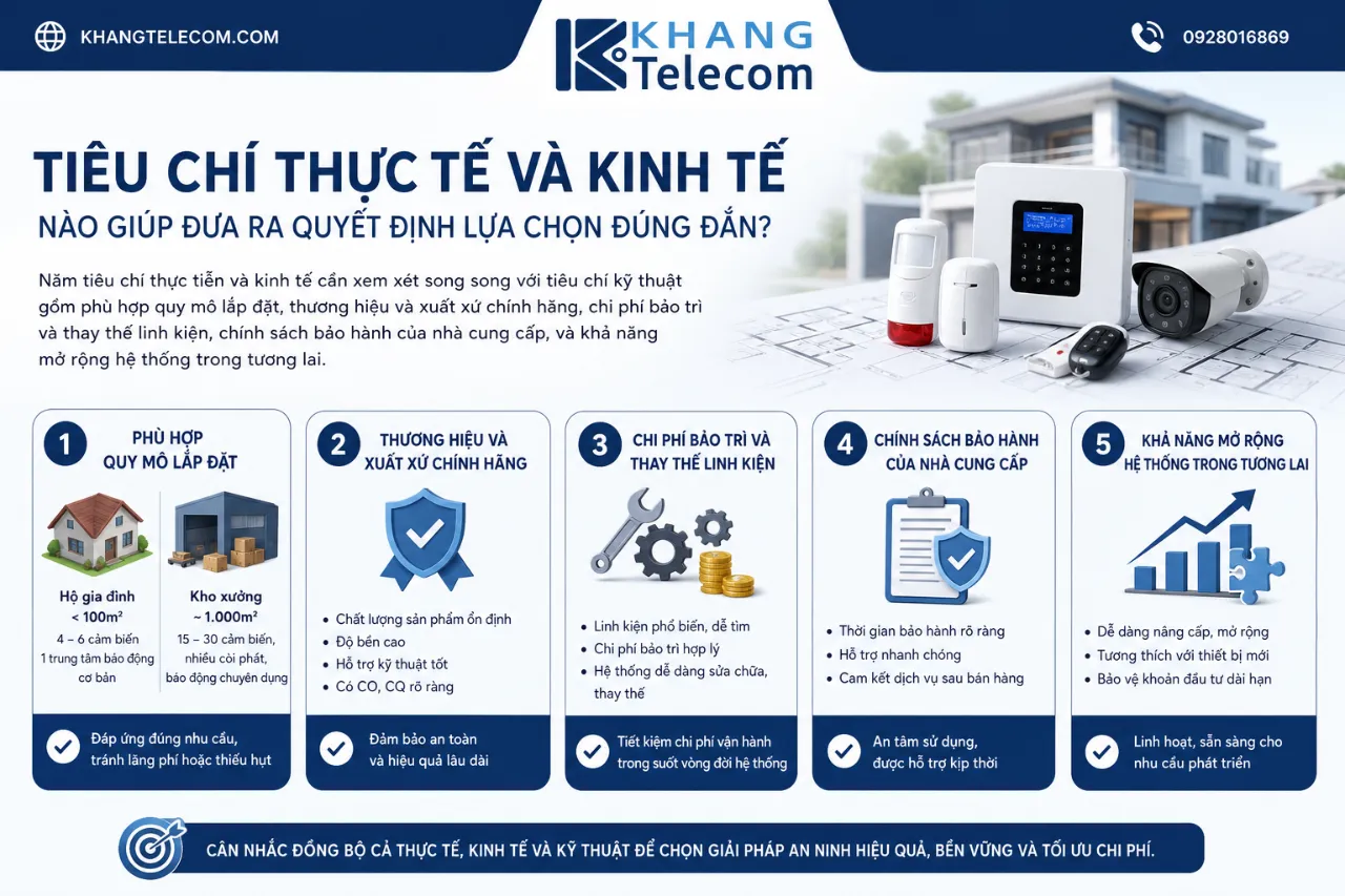 Tiêu chí thực tế và kinh tế nào giúp đưa ra quyết định lựa chọn đúng đắn?
