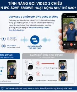 Camera Wifi IPC-S2VP-5M0WR: 5MP, Gọi Video, Xoay 355°