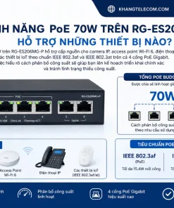 Switch 5 Cổng Reyee RG-ES206MG-P: PoE 70W, 2.5G, Cloud