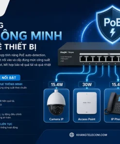 Switch Mạng 8 Cổng Reyee RG-ES209MG-P: 2.5G, PoE 130W, SFP+ 10G