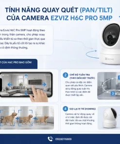 Tính năng Quay Quét (Pan/Tilt) của Camera Ezviz H6C Pro 5MP hoạt động như thế nào?