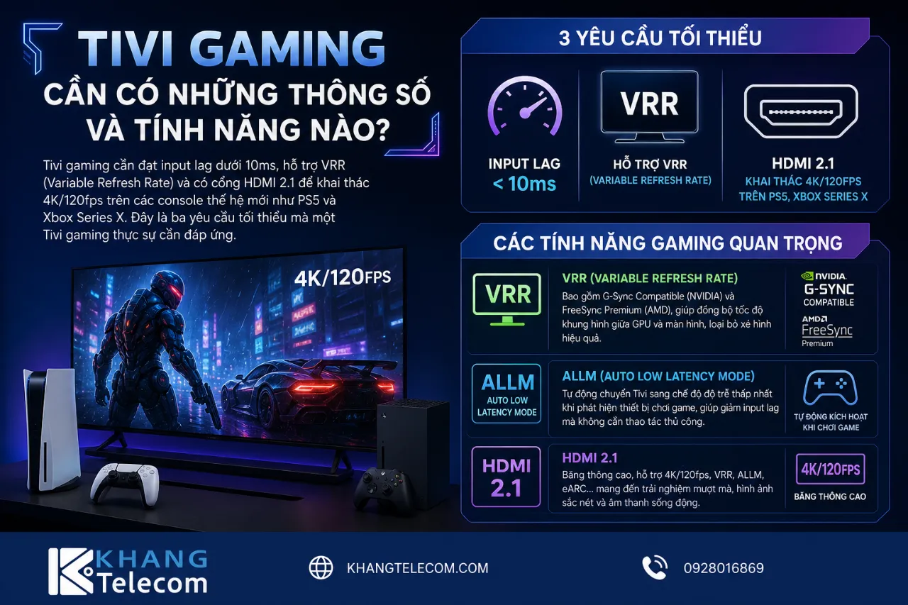Tivi Gaming Cần Có Những Thông Số Và Tính Năng Nào?