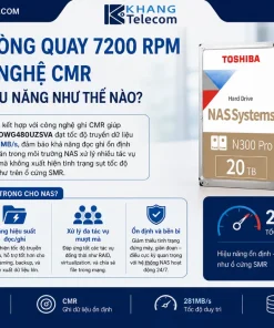 Ổ Cứng Chuyên Dụng Toshiba HDWG480UZSVA: 8TB, SATA, CMR, 7200RPM