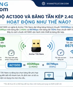 USB Wifi TP-Link Archer T3U Nano: AC1300, MU-MIMO, Băng Tần Kép