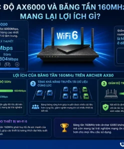 Router Wifi 6 TP-Link Archer AX80: AX6000, 2.5G, 160MHz, OneMesh