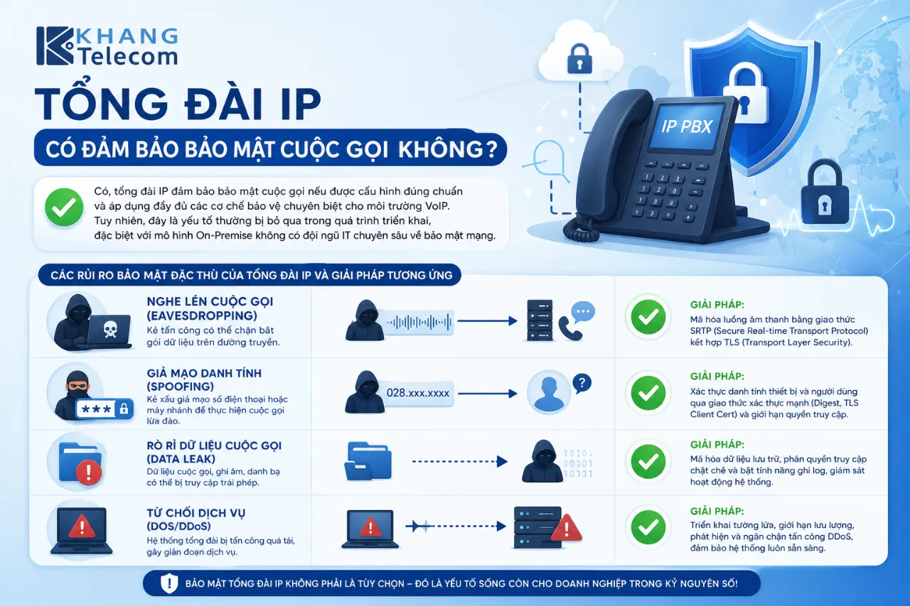 Tổng Đài IP Có Đảm Bảo Bảo Mật Cuộc Gọi Không?