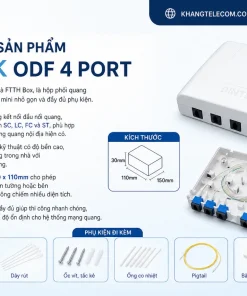 Hộp Phối Quang Dintek ODF 4 Port: FTTH, Treo Tường