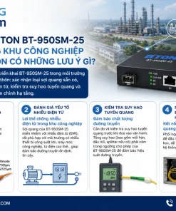 Chuyển Đổi Quang Điện BTON BT-950SM-25: 10/100M, 2 Sợi SC, 25km