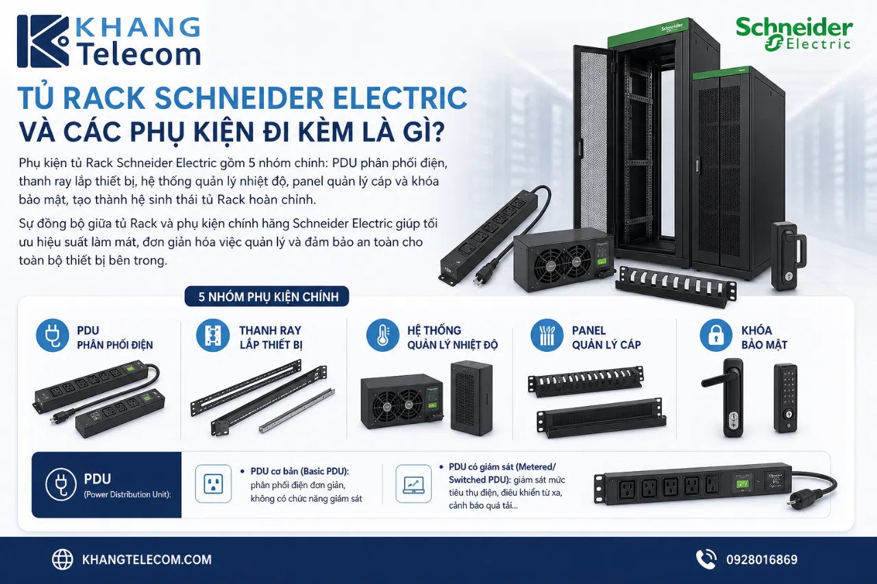 Tủ Rack Schneider Electric Và Các Phụ Kiện Đi Kèm Là Gì?