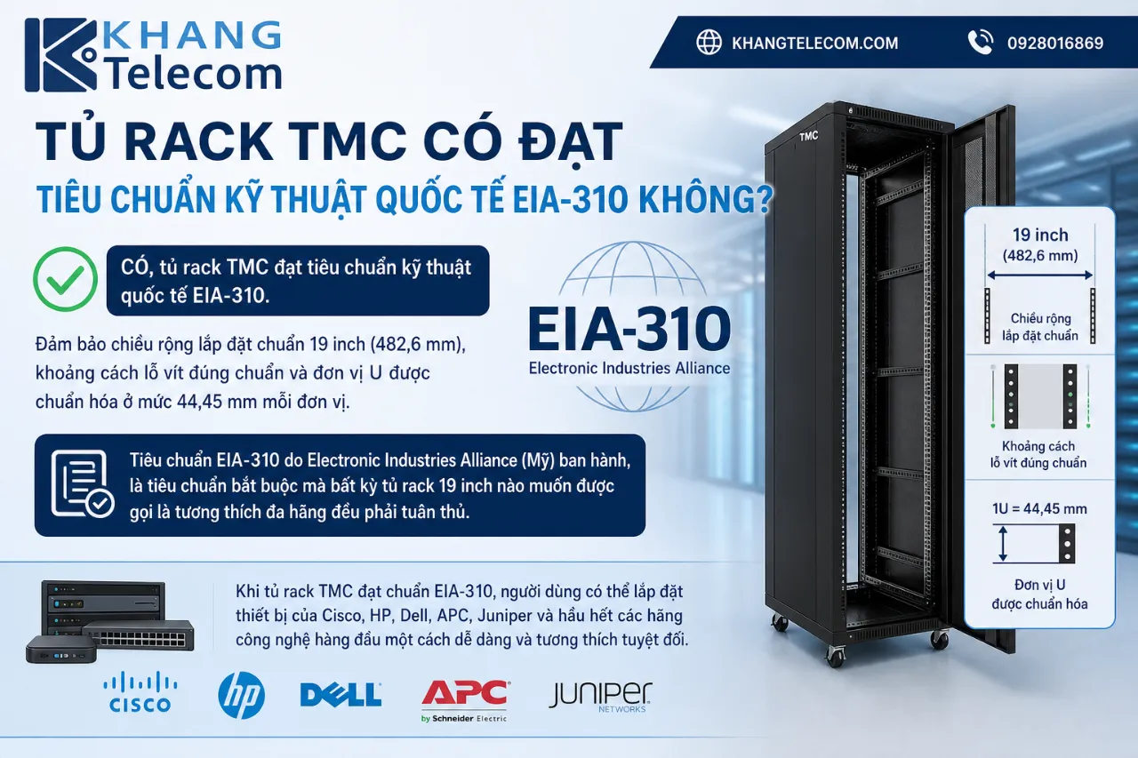 Tủ Rack TMC Có Đạt Tiêu Chuẩn Kỹ Thuật Quốc Tế EIA-310 Không?
