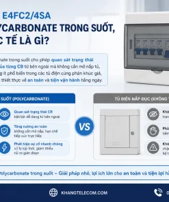 Tủ Điện Âm Tường Sino E4FC2/4SA: 2-4 Module, ABS, IP40, Đế Nhựa