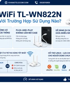 Card Mạng Không Dây USB TP-Link TL-WN822N: 300Mbps, 2 Anten, WPS