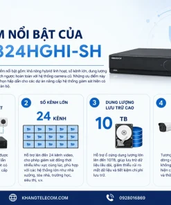 Đầu Ghi Hình 24 Kênh Hikvision DS-7324HGHI-SH: HD-TVI, IP, 6TB