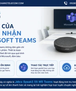 Loa Hội Nghị Jabra Speak2 55 MS Teams: 4 Mic, Bluetooth, USB-C