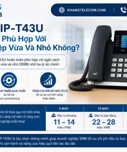 Yealink SIP-T43U: Giá Tốt, Màn Hình LCD, Hỗ Trợ SIP Account