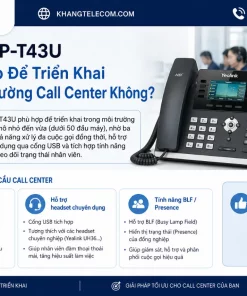 Yealink SIP-T43U: Giá Tốt, Màn Hình LCD, Hỗ Trợ SIP Account