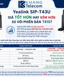 Yealink SIP-T43U: Giá Tốt, Màn Hình LCD, Hỗ Trợ SIP Account